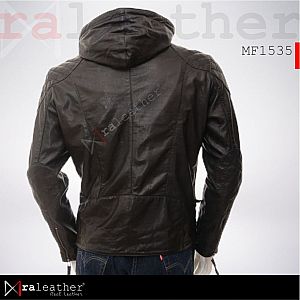 Jaket Kulit MF1535 Hoodie