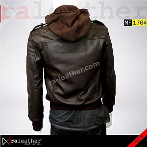 Real Pic - Jaket Kulit MF1704 Hoodie