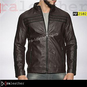 Jaket Kulit MF2102 Removable Hoodie