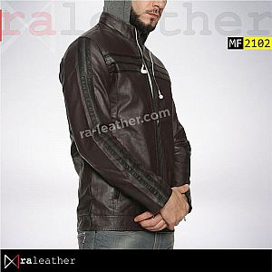 Jaket Kulit MF2102 Removable Hoodie