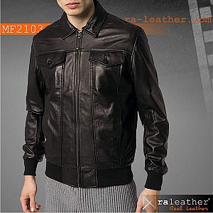 Jaket Kulit Bomber MF2103