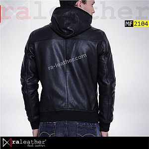 Jaket Kulit Hoodie MF2104