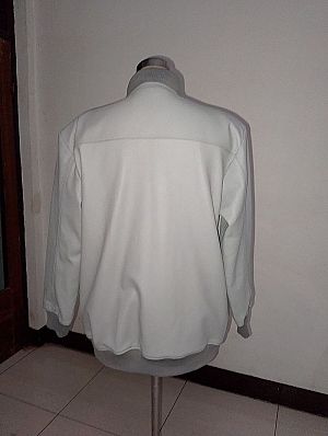 Jaket Kulit Custom - Jaket Kulit Custom - Bomber Big Size Grey Light