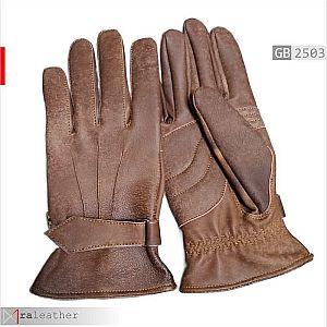 Sarung Tangan Kulit Premium Full-Finger Vintage Brown - RALEATHER GB2503