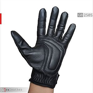 Sarung Tangan Kulit Hitam Premium Full-Finger - GB2505