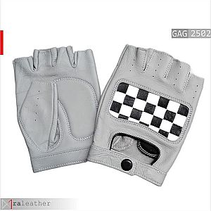 Sarung Tangan Motor Kulit Premium Half-Finger GAC2502 - RA Leather