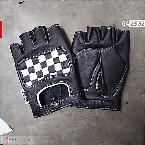 Sarung Tangan Motor Kulit Half-Finger 100% Kulit Premium GA2502