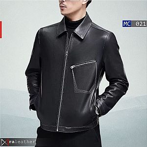 Jaket Kulit Bomber Pria MC021 • Harga Pabrik - RA Leather® Garut  
