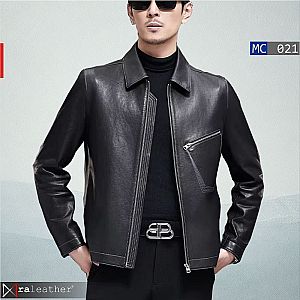 Jaket Kulit Bomber Pria MC021 • Harga Pabrik - RA Leather® Garut  