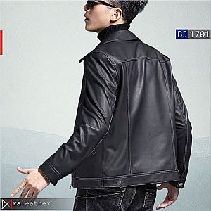Jaket Kulit Biker Pria BJ1701 • Harga Pabrik - RA Leather® Garut