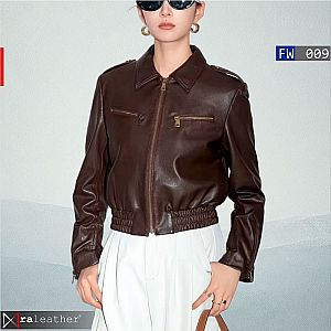 Jaket Kulit Wanita FW009 • Harga Pabrik - RA Leather® Garut