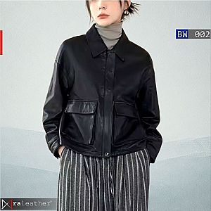 Jaket Kulit Wanita Oversize BW002 • Harga Pabrik - raleather® Garut