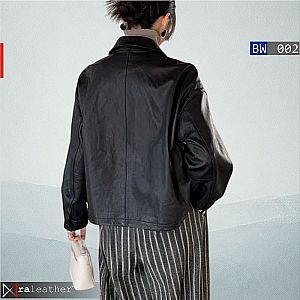 Jaket Kulit Wanita Oversize BW002 • Harga Pabrik - raleather® Garut