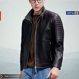 Jaket Kulit Biker Pria JBPA01 • Harga Pabrik - RA Leather® Garut