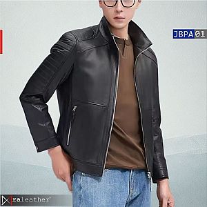 Jaket Kulit Biker Pria JBPA01 • Harga Pabrik - RA Leather® Garut
