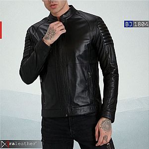 Jaket Kulit Biker Pria BJ1804 • Harga Pabrik - RA Leather® Garut