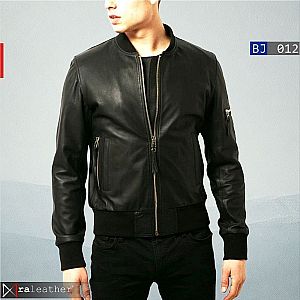 Jaket Kulit Bomber Pria BJ012