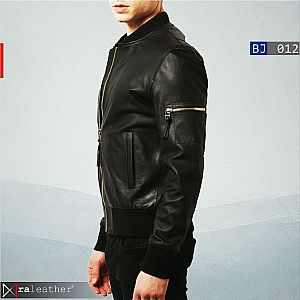 Jaket Kulit Bomber Pria BJ012
