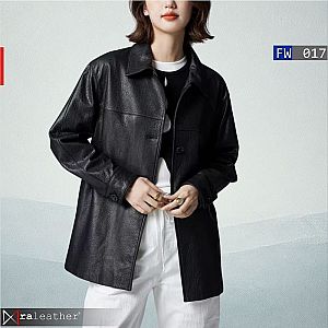 Jaket Kulit Wanita FW017 – Belted Elegan, Gaya Modern Berkelas