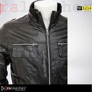 Jaket Kulit Bomber Pria MF1214