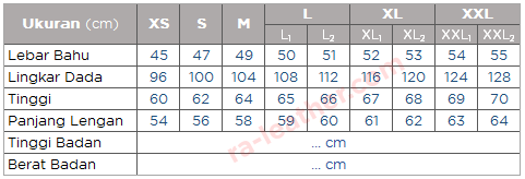 Ukuran Jaket Kulit Pria