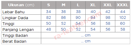 Panduan Pengukuran Jaket Kulit - Jaket Kulit RA
